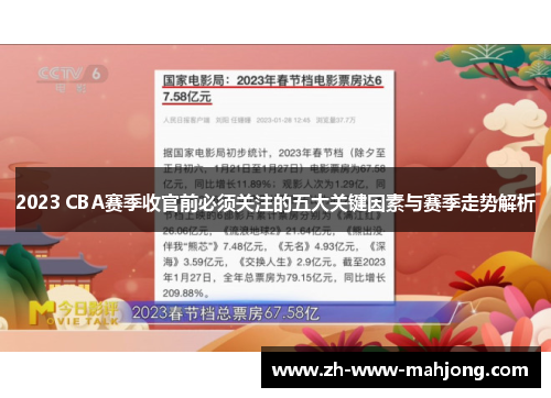 2023 CBA赛季收官前必须关注的五大关键因素与赛季走势解析